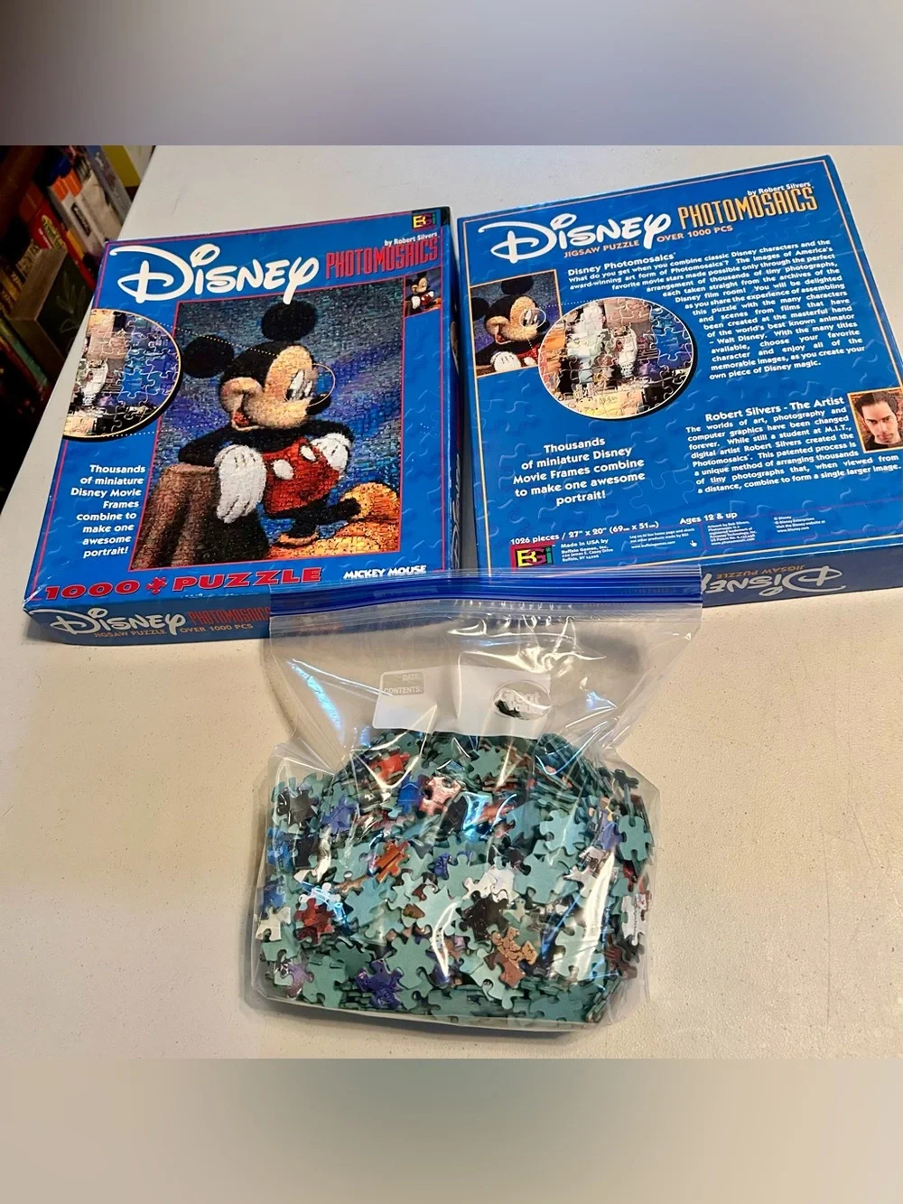 Disney Photomosaic Jigsaw Puzzle - Mickey Mouse, 1000 Pieces Buffalo Games- Used